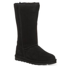 $100 BEARPAW 🐾 Elle Tall Suede Wool Boots | Black | 6
